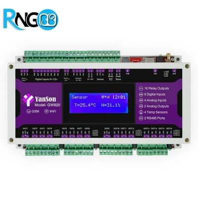 دستگاه SMS و WIFI کنترلر برنامه پذیر GW920 مجهز به LCD