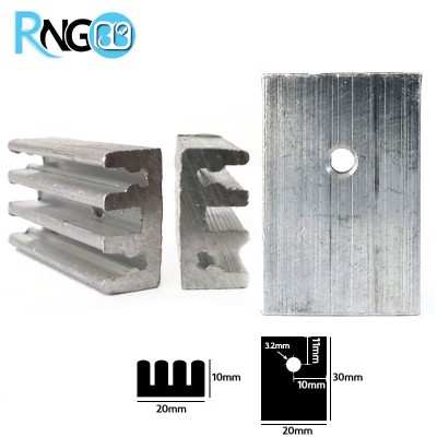 هیت سینک 20x10x30mm با سوراخ 3.2 کد64