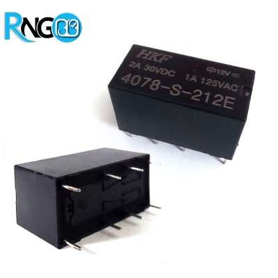 رله 12V 2A مخابراتی 8Pin مدل 4078S212E مارک HKF