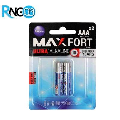 باتری نیم قلمی دوتایی Ultra Alkaline مارک MaxFORT