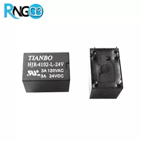 رله 24V 3A تک کنتاکت 5 پین بوبین وسط TIANBO مدل HJR-4102E-L