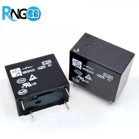 رله 5V 10A کتابی 4Pin مدل MPD-105-A مارک MEISHUO | رله‌ها و سلونوئیدها | | پژوهشگران الکترونیک و رباتیک