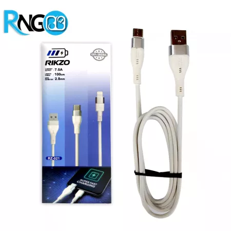 کابل USB به ،Type-C با طول 1m فست شارژ سفید/مشکی | انواع کابل‌ها و رابط‌ها | | پژوهشگران الکترونیک و رباتیک