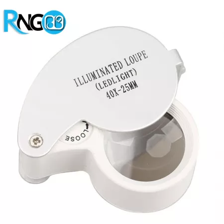 ذره بین تاشو چراغدار 40X مدل MG21011 | گیره مونتاژ و پایه هویه | | پژوهشگران الکترونیک و رباتیک