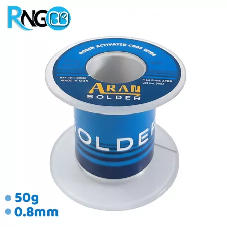 سیم لحیم 0.8mm 50g درجه 1 Aran | سیم لحیم و خمیر قلع | | پژوهشگران الکترونیک و رباتیک