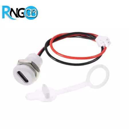 کانکتور USB Type-C مادگی روپنلی گرد سیم دار | انواع کانکتور های USB | | پژوهشگران الکترونیک و رباتیک