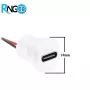 کانکتور USB Type-C مادگی روپنلی گرد سیم دار | انواع کانکتور های USB | | پژوهشگران الکترونیک و رباتیک