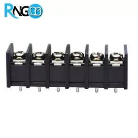 ترمینال مشکی KF45C-9.5mm پنلی بدون جای پیچ 6pin