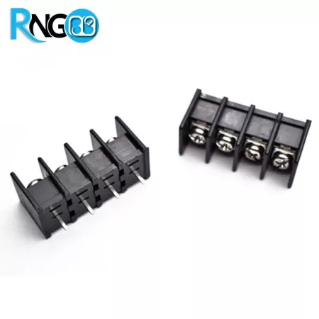ترمینال مشکی KF45C-9.5mm پنلی بدون جای پیچ 4pin
