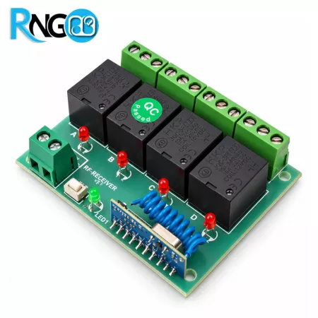گیرنده 4 کاناله کدلرن 12v-DC 433Mhz