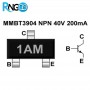 ترانزیستور منفی 2N3904 SMD (بسته 10 تایی)