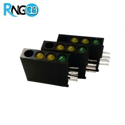 LED قابدار 3تایی سبز-زرد رایت 3mm (بسته 10 تایی)