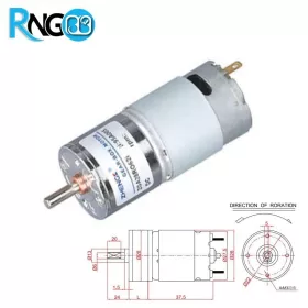 موتور گیربکس 12 ولت ZGA28-500RPM