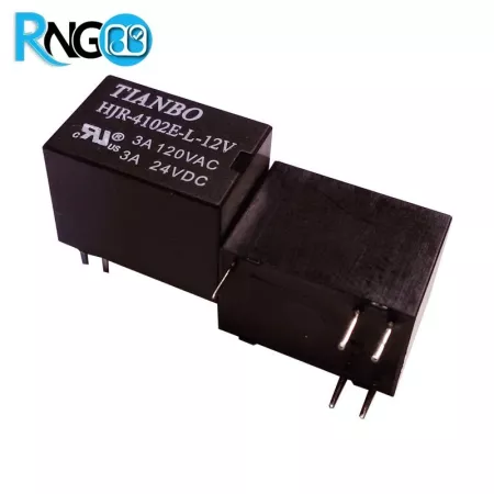رله 12V 3A تک کنتاکت 5 پین بوبین کنار TIANBO مدل HJR-4102E-L