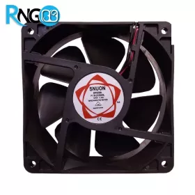 فن 12V دور بالا سایز 12x12x3.8 سانت دو سیم