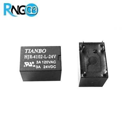 رله 24V 3A تک کنتاکت 6 پین بوبین وسط TIANBO مدل HJR-4102-L